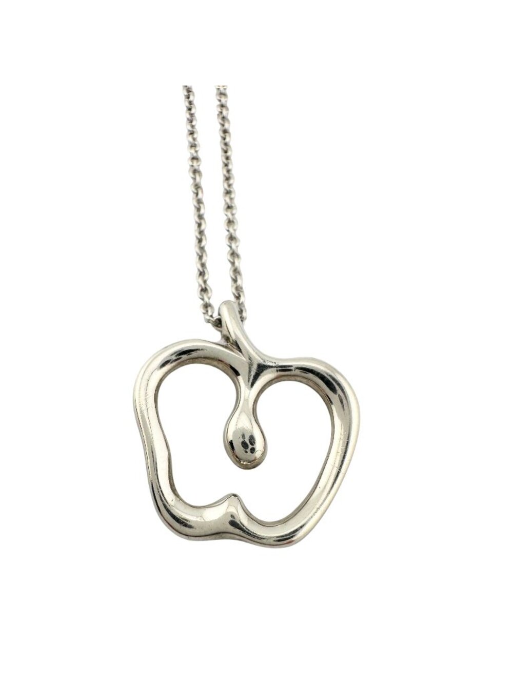 Tiffany & Co Apple Necklace in Sterling Silver 16" Chain